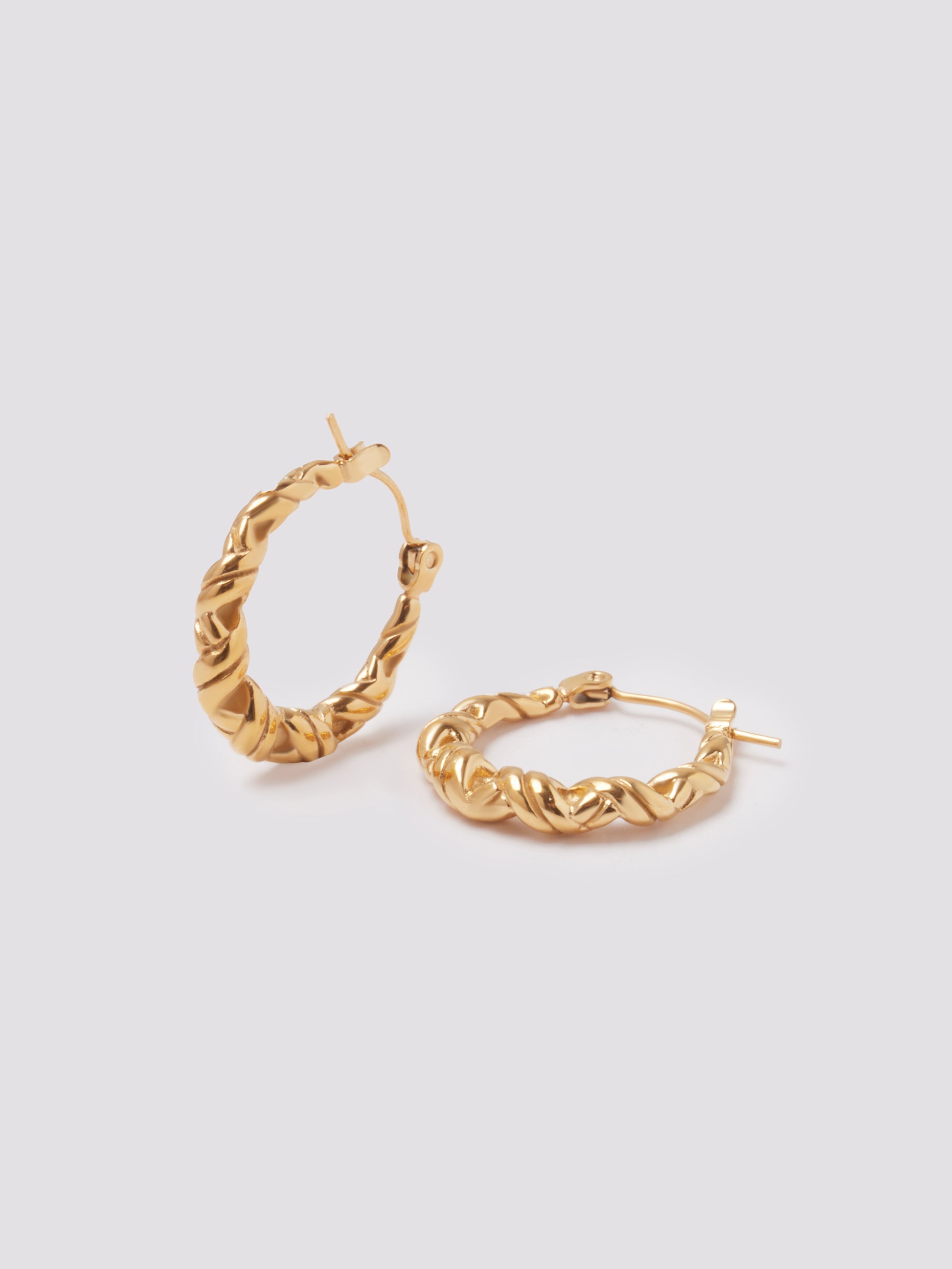 Gold Embossed Earrings - Platedbymaria